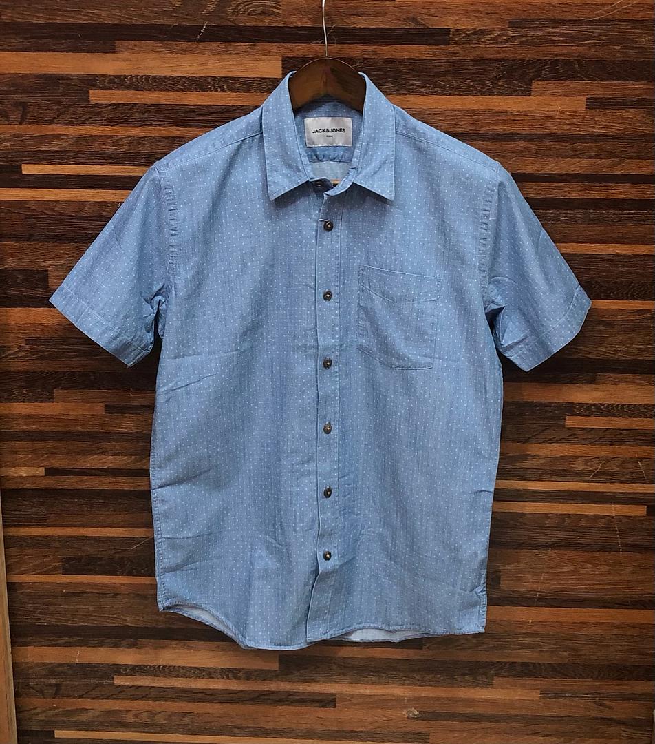 Picture of Half Sleeve Denim Shirt Print