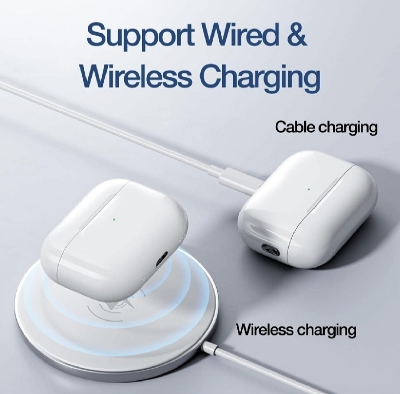 Picture of Pro 2nd Gen Headphone Wirelesses Bluetooth  sound extra bass quality full bet sound+pop,, tuyp c chargine put divice