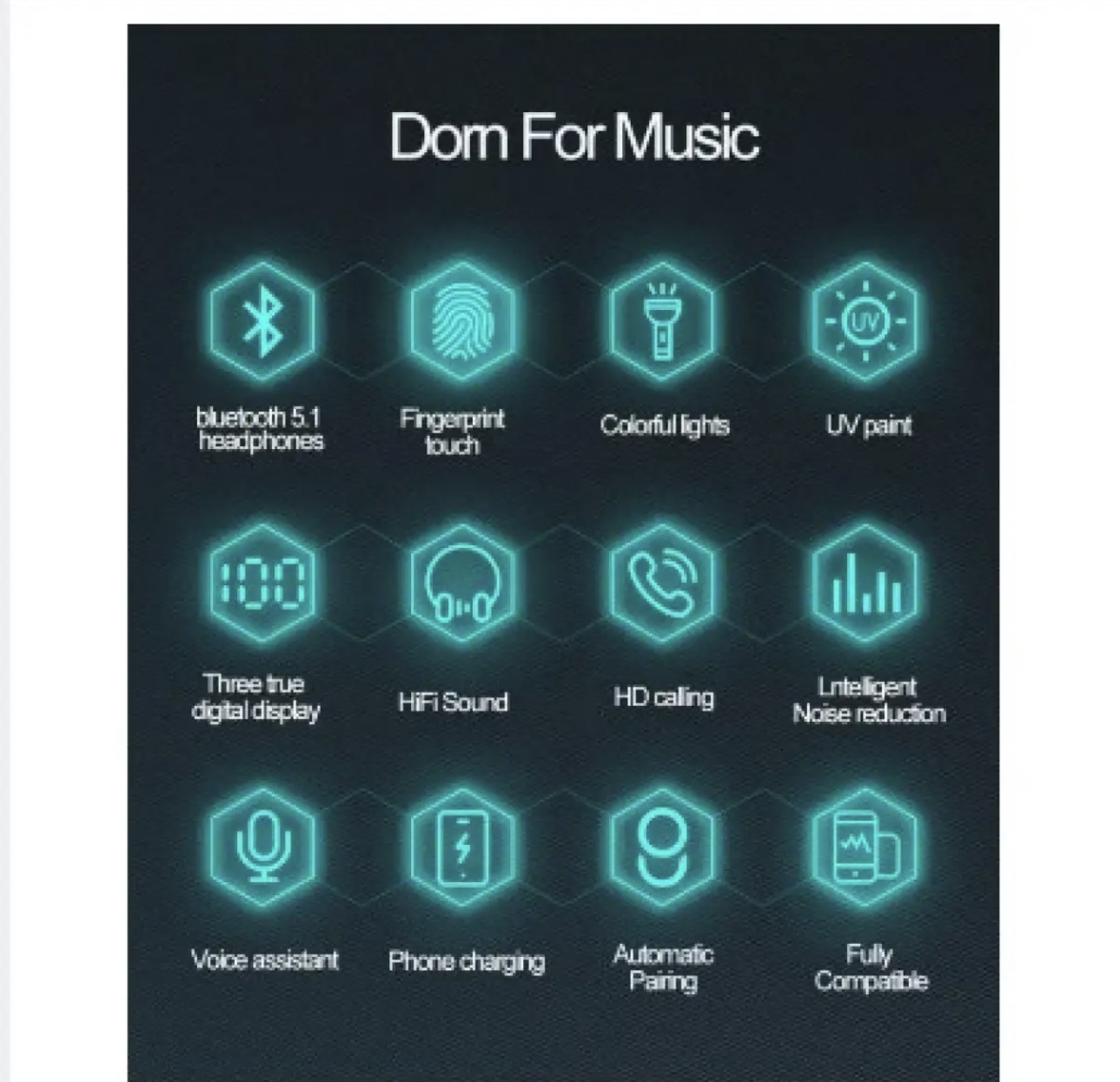 Picture of M10 TWS Earbuds 800mAh Charging Box Bluetooth-compatible Stereo Waterproof