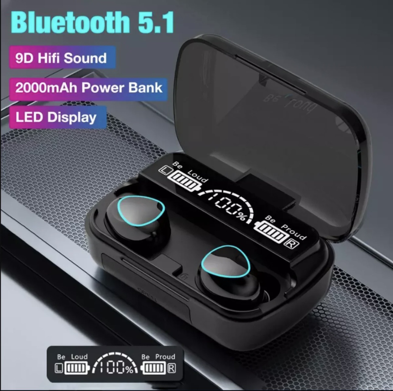 Picture of M10 TWS Earbuds 800mAh Charging Box Bluetooth-compatible Stereo Waterproof