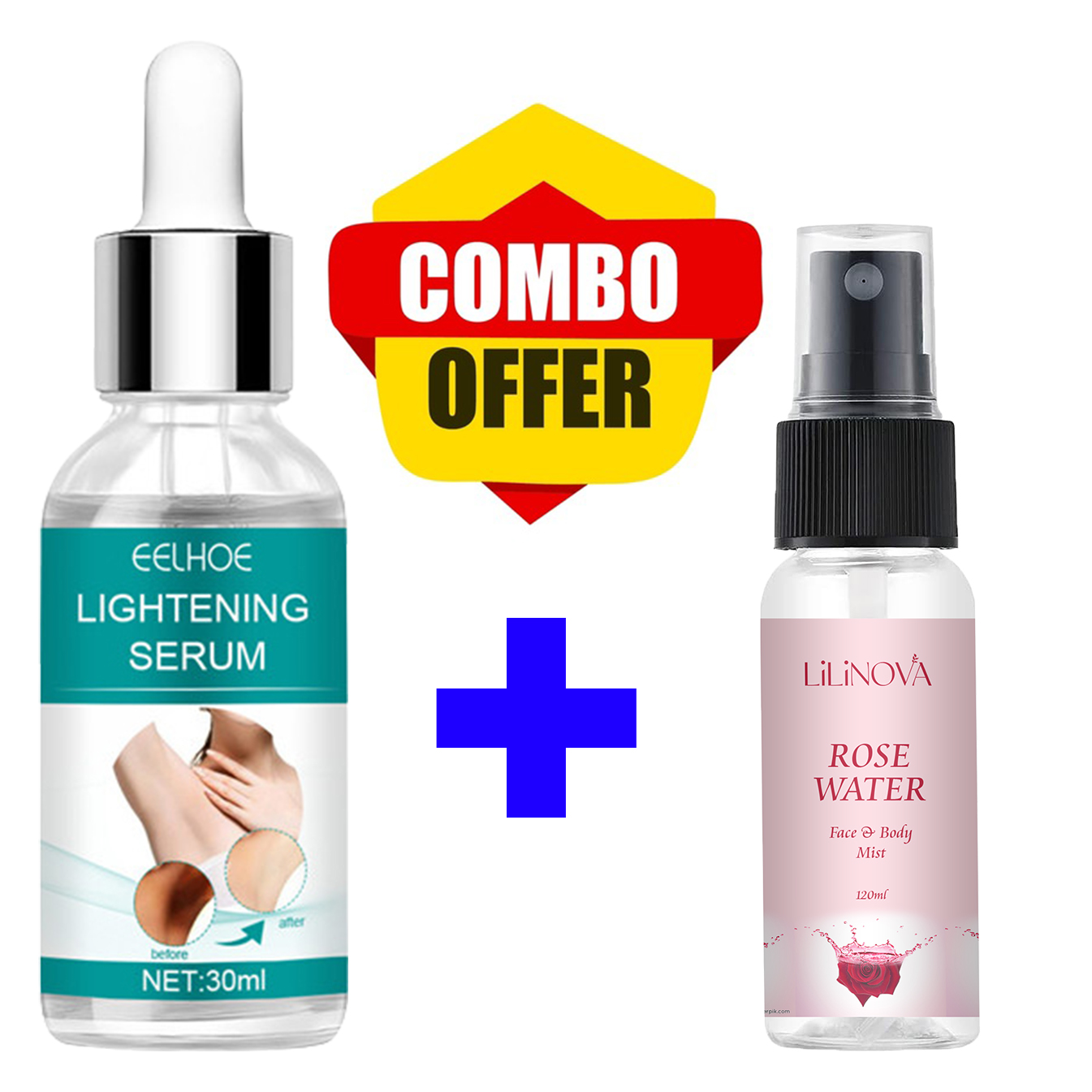 Picture of [111Tk Deal] Combo Offer EELHOE Lightening Serum and LiLiNOVA Rose Water For Underarm And Private area