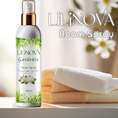 Picture of LiLiNOVA Gardenia Room Spray 120ML Air Freshener For Your Room Fabric Refresher Odor Eliminator Extra Strength + Unstopables , Fresh Scent