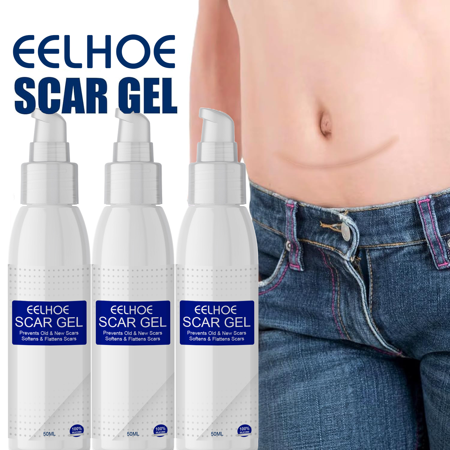 Picture of EELHOE Scar Removal Cream Gel Burn Surgical Scar Cesarean Scar Repairing Stretch Marks Pigmentation Corrector