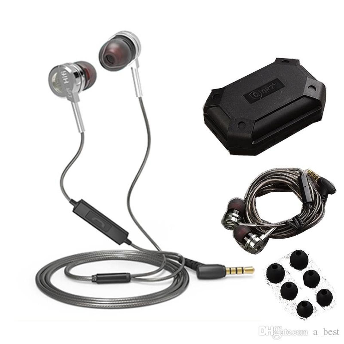 Picture of QKZ DM9 Earphone Zinc Alloy Hi-Res Audio In Ear Earphones- Black