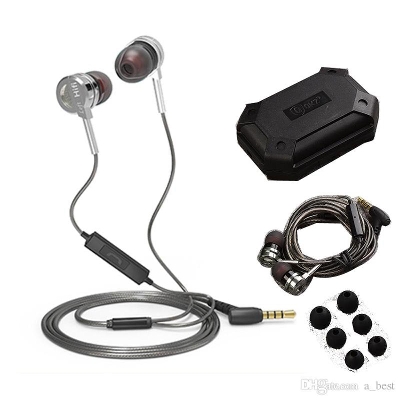 Picture of QKZ DM9 Earphone Zinc Alloy Hi-Res Audio In Ear Earphones- Black
