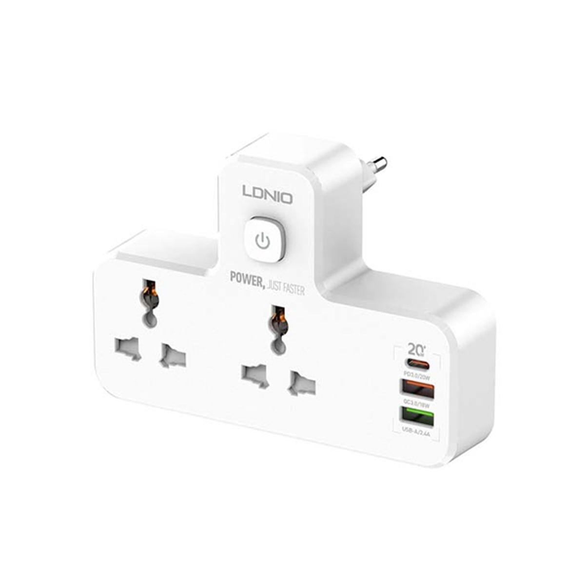 Picture of LDNIO Power Strip 2 Port With 2 USB and 1 USB-C PD & QC3.0 EU Ldnio SC2311