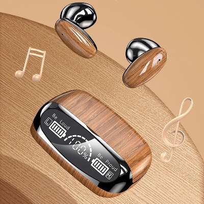 Picture of M35 TWS True Wireless Earbuds Wood Grain Texture Surface