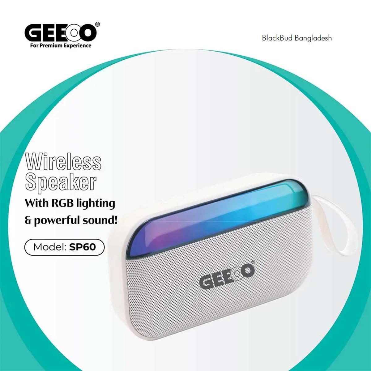 Picture of Geeoo SP60 Portable Bluetooth Speaker With RGB Lighting