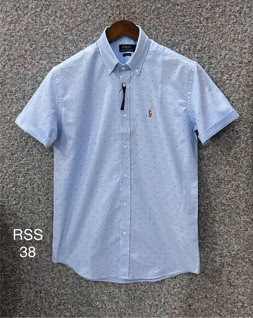 Picture of Ralph Lauren Short Sleeve Shirt 38 Sky print