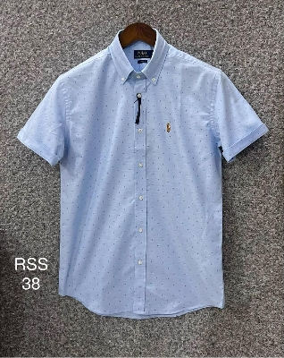 Picture of Ralph Lauren Short Sleeve Shirt 38 Sky print