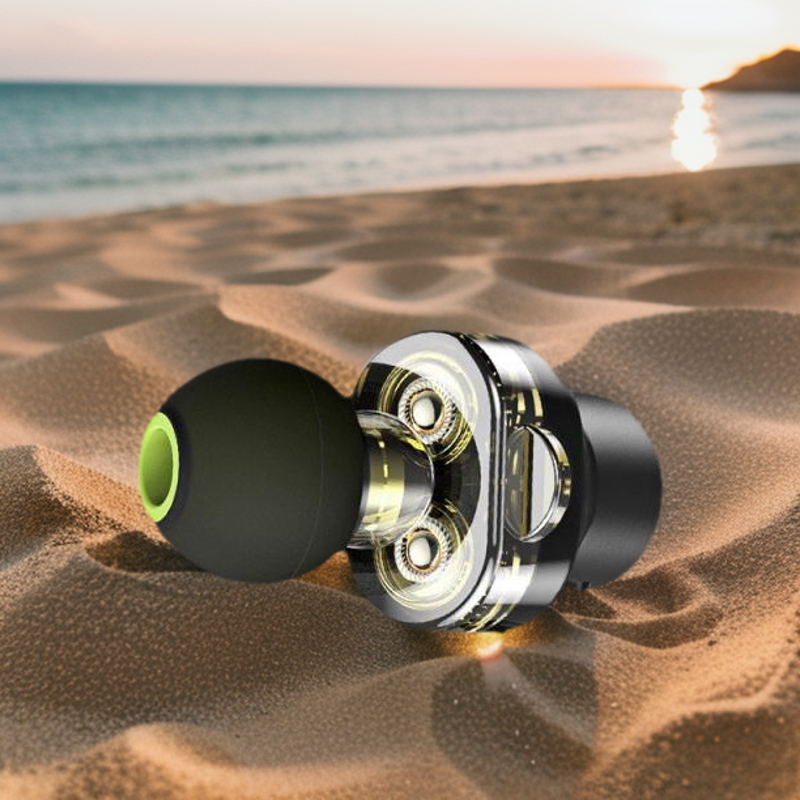 Picture of Awei Z1 Dual Driver 3.5mm Wired Sports Earphone Sport Bass Sound Earphones With Mic