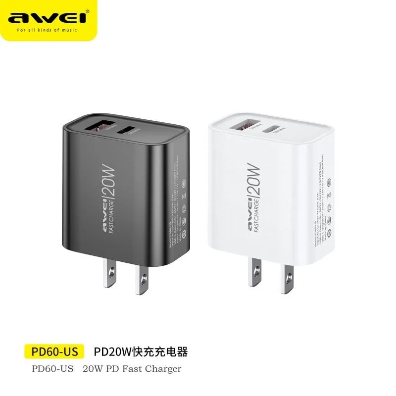 Picture of Awei PD60 20W Fast Charging PD Power Adapter