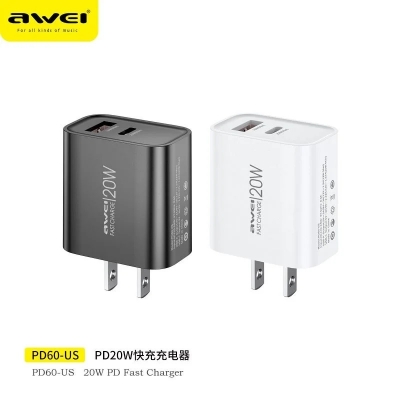 Picture of Awei PD60 20W Fast Charging PD Power Adapter