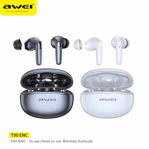 Picture of Awei T90 2 in 1 ENC Wireless Bluetooth Earbuds With Mic