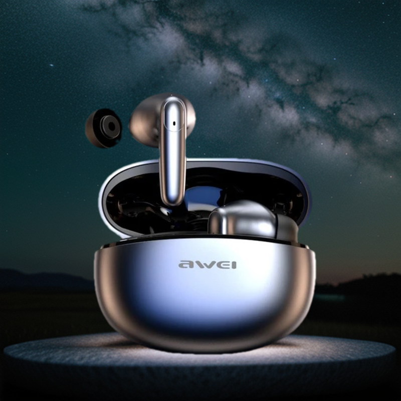 Picture of Awei T90 2 in 1 ENC Wireless Bluetooth Earbuds With Mic