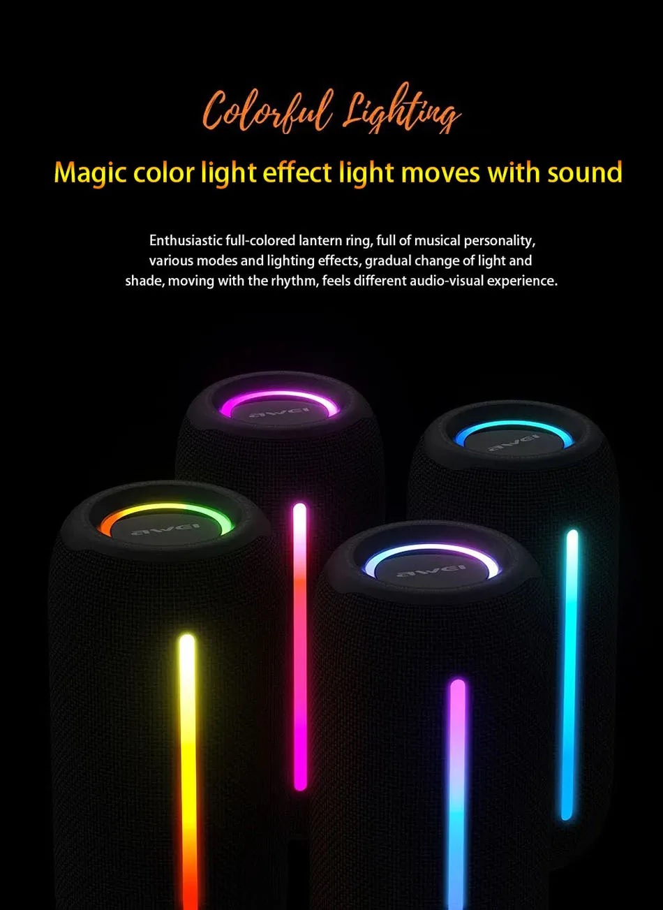 Picture of Awei Y788 RGB Portable Outdoor Bluetooth Speaker