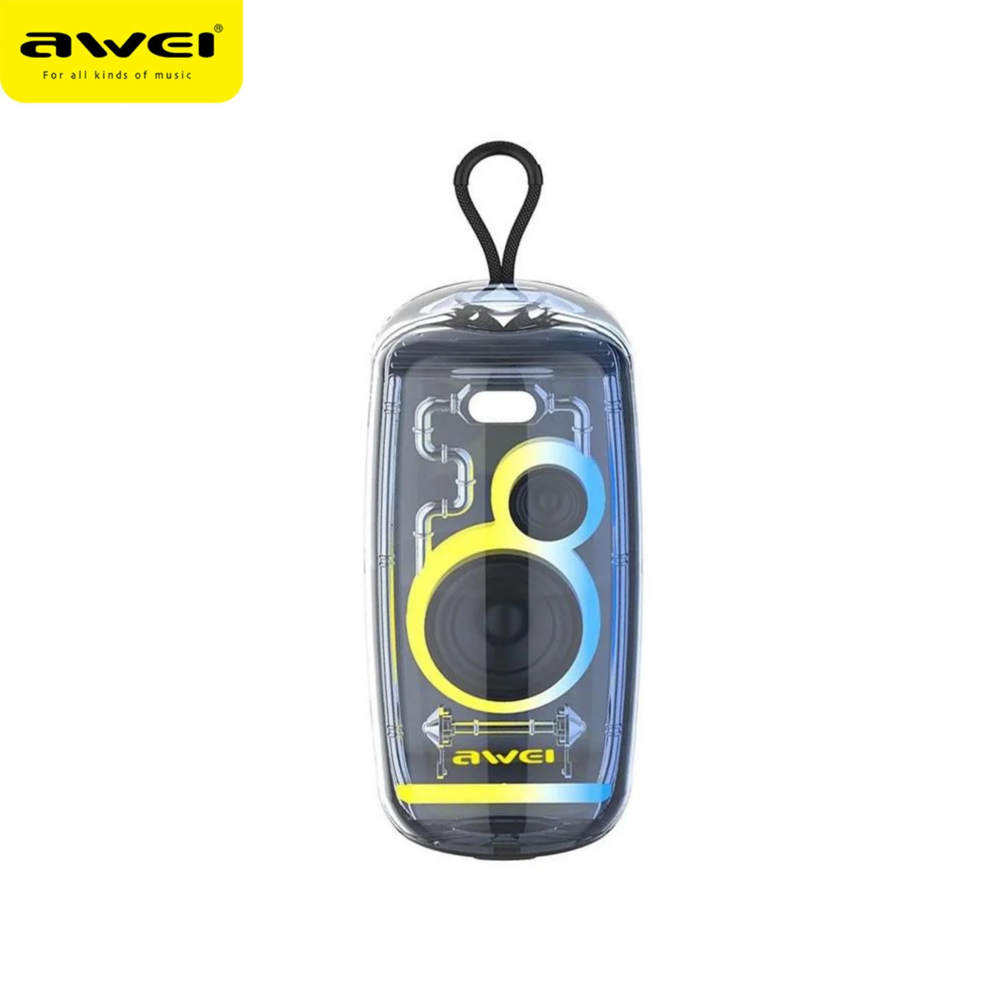 Picture of AWEI KA32 Waterproof Bluetooth Speaker TWS Pairing Music Player Subwoofer with Colorful Light