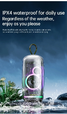 Picture of AWEI KA32 Waterproof Bluetooth Speaker TWS Pairing Music Player Subwoofer with Colorful Light