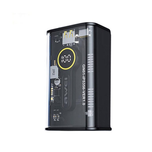 Picture of Awei P165K 10000mAh 22.5w Transparent Fast Charging Power bank