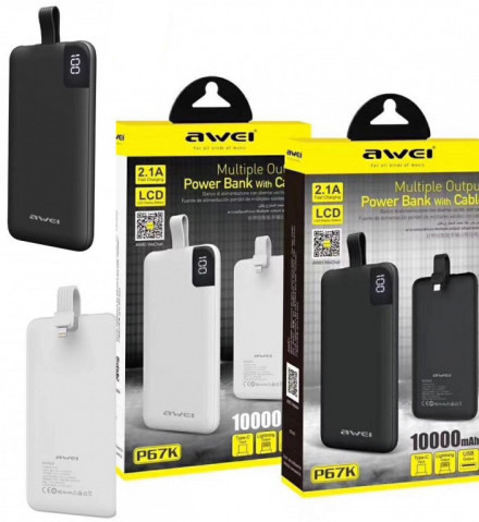 Picture of Awei P67K 10000mah Multiple Output Power Bank
