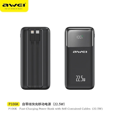 Picture of Awei P106K 22.5W 10000mAh Fast Charging Power Bank