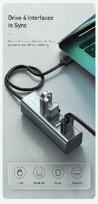 Picture of Awei CL-122T Type-C Extender USB HUB 2.0 Docking Station 4 Ports