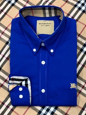 Picture of Burberry Down Button Shirt 62 Royal Blue