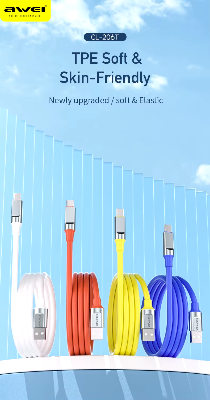 Picture of Awei CL-206L Lightning Cable Fast Charging 2.4A USB Data Sync Cord For iPhone