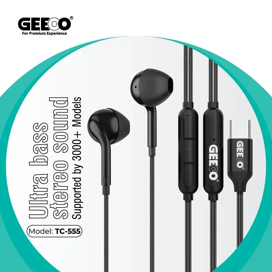 Picture of Geeoo TC555 Type-C in-ear Earphone 2 Pieces