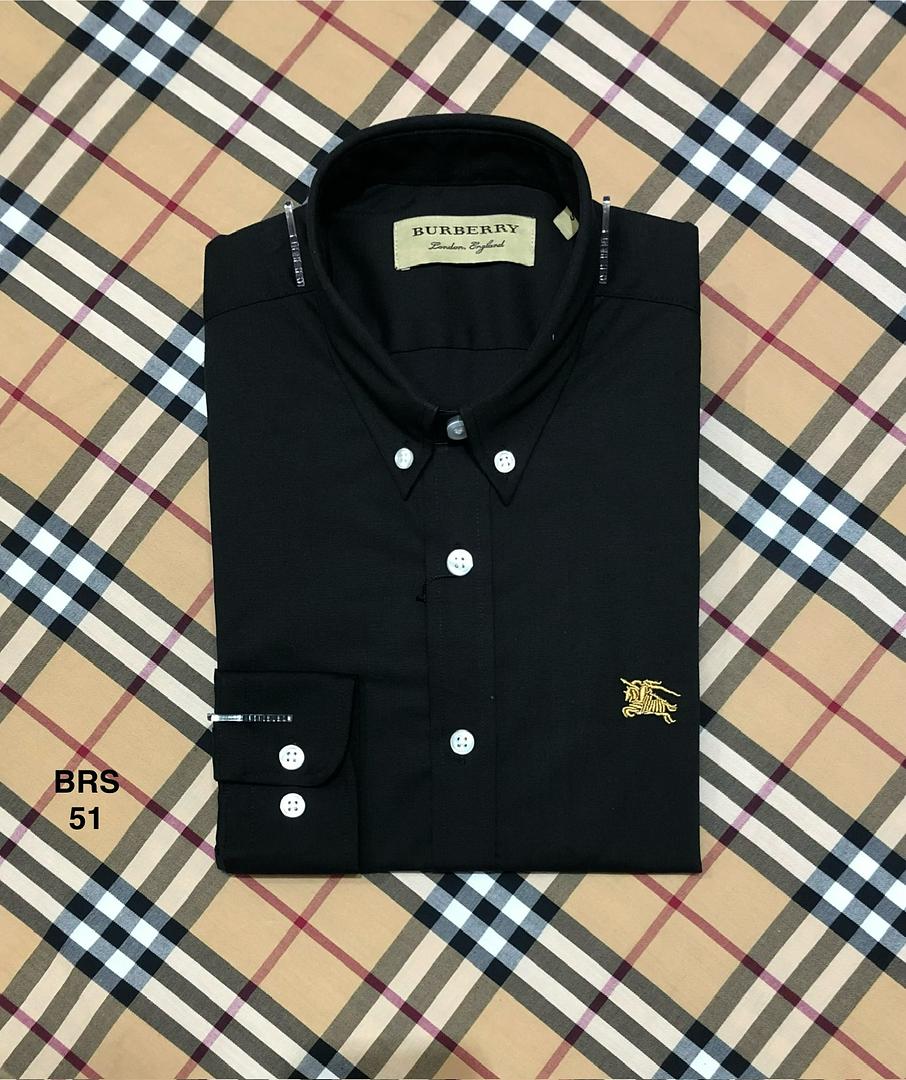 Picture of Burberry Down Button Without Contrast Shirt 51 Black
