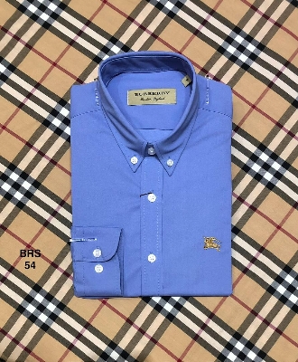 Picture of Burberry Down Button Without Contrast Shirt 54 Sky