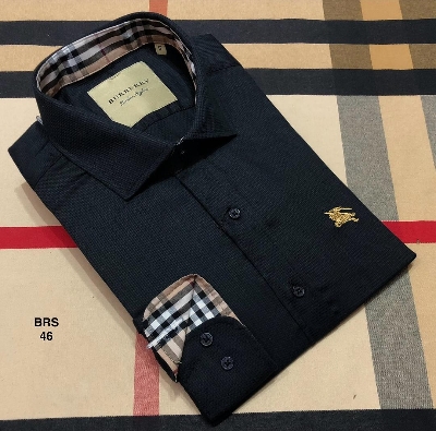 Picture of Burberry Fancy Cotton Shirt 46 Black