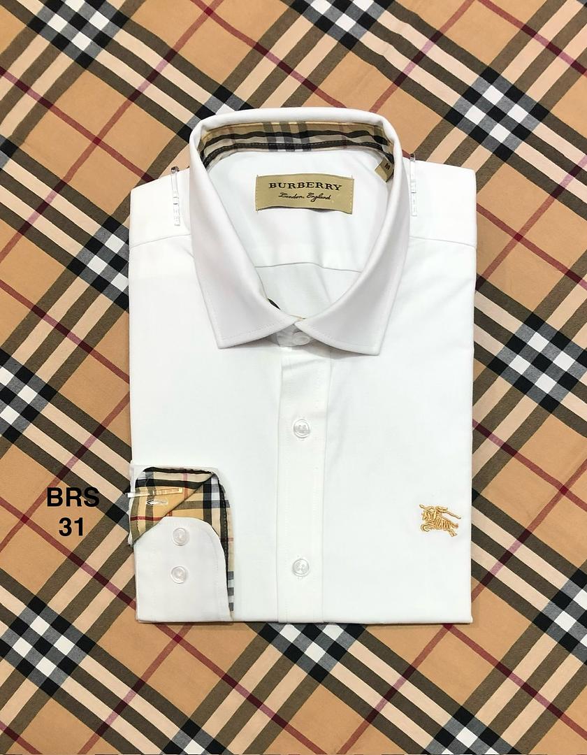 Picture of Burberry Stretch Formal Collar Shirt 31 White