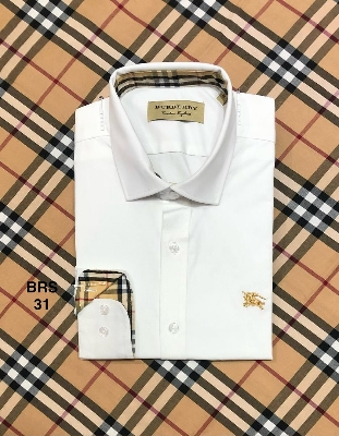 Picture of Burberry Stretch Formal Collar Shirt 31 White