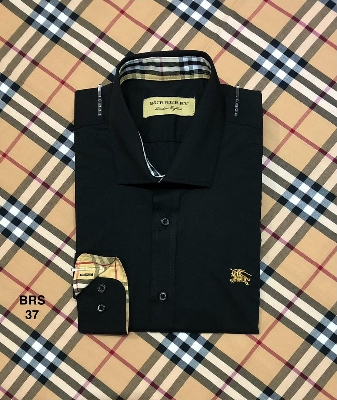 Picture of Burberry Stretch Formal Collar Shirt 37 Black