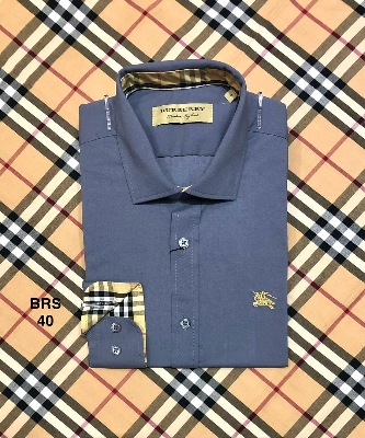 Picture of Burberry Stretch Formal Collar Shirt 40 Ash