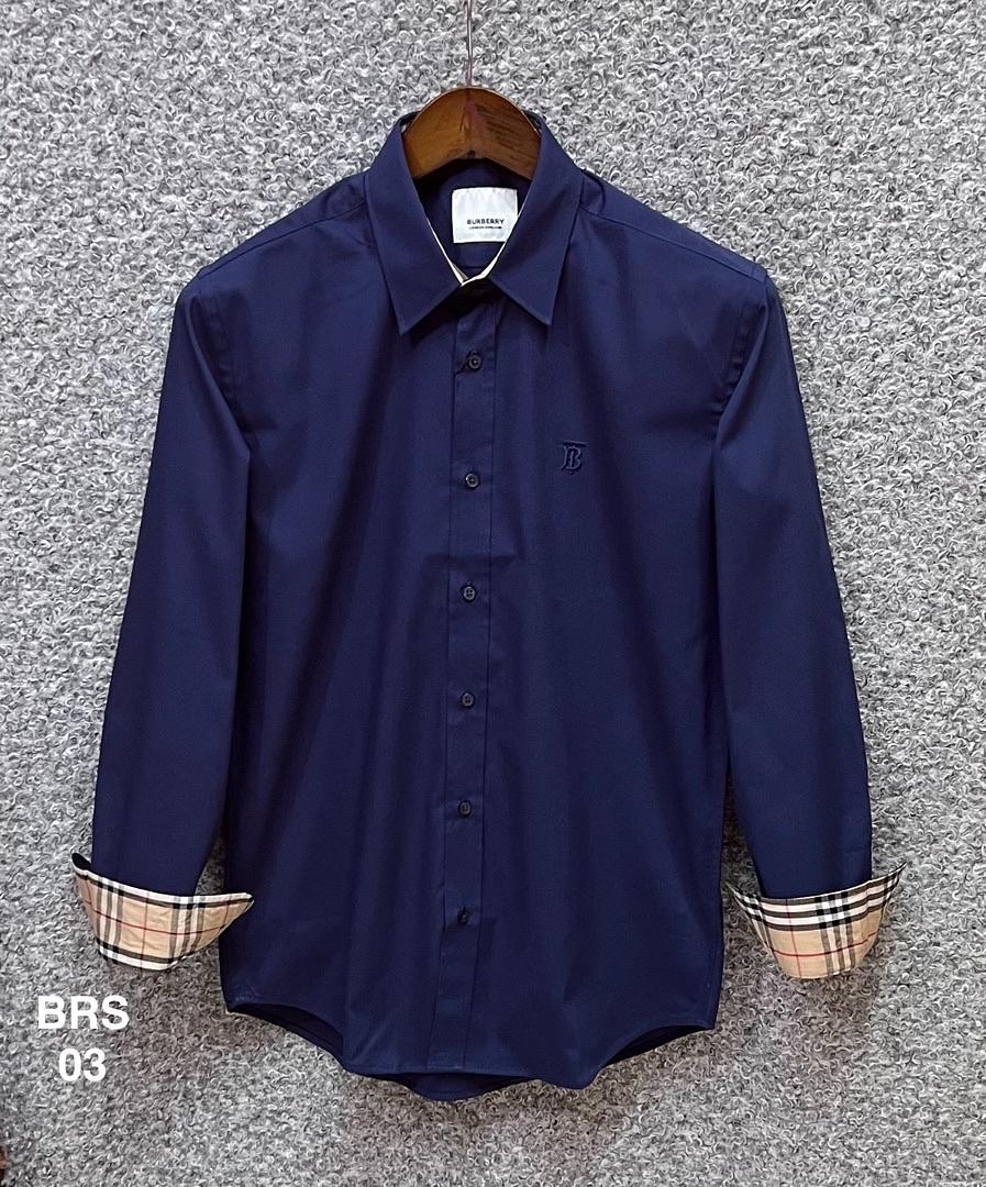 Picture of Burberry BT Solid Shirt 03 Navy