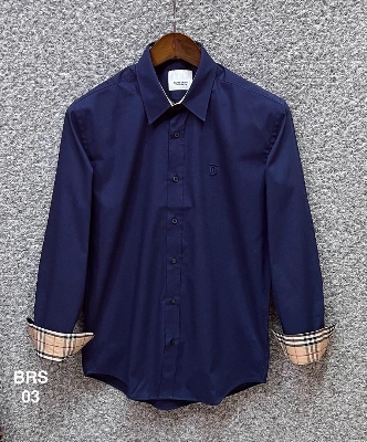 Picture of Burberry BT Solid Shirt 03 Navy