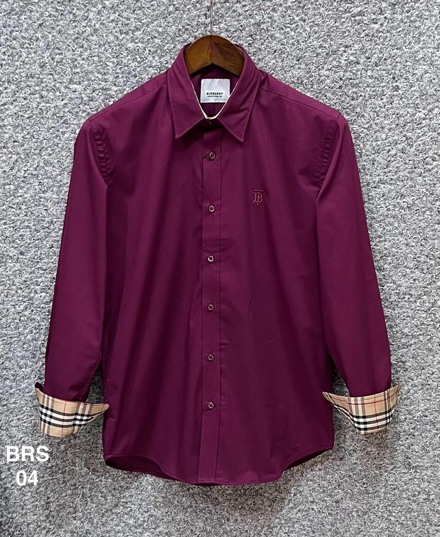 Picture of Burberry BT Solid Shirt 04 Maroon