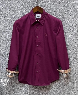 Picture of Burberry BT Solid Shirt 04 Maroon