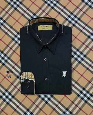 Picture of Burberry BT Solid Shirt 58 Black (white logo)