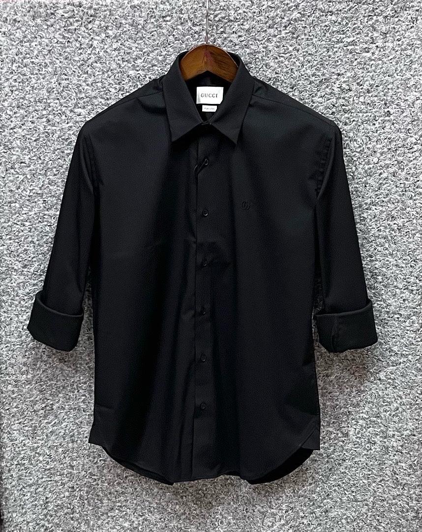 Picture of Gucci Solid Shirt Black