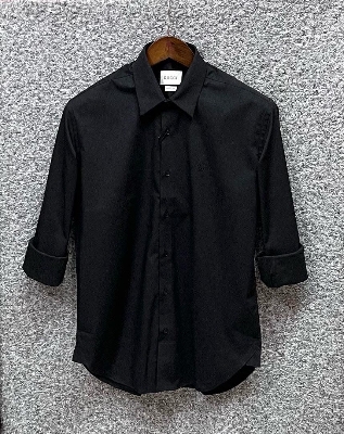 Picture of Gucci Solid Shirt Black