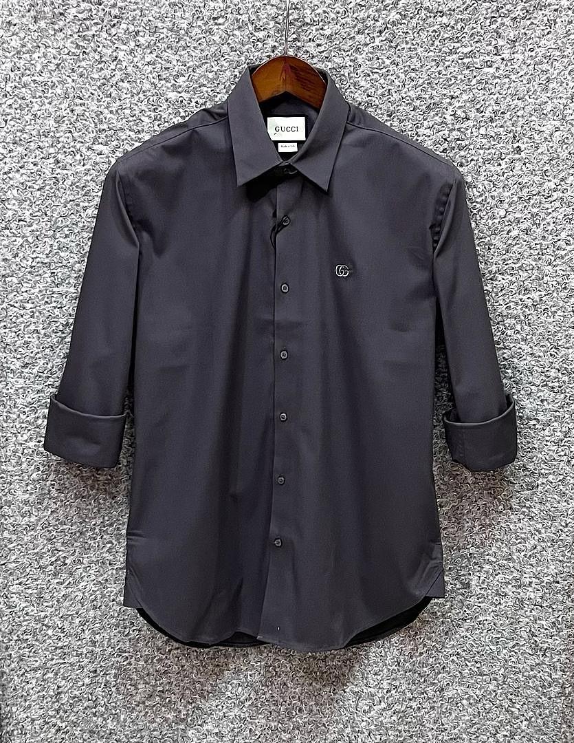 Picture of Gucci Solid Shirt Charcoal