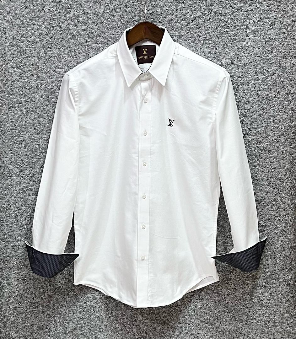 Picture of LV Solid Shirt 11 White Oxford