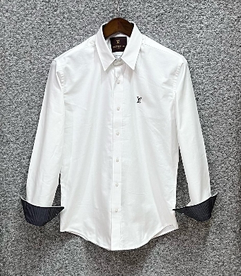 Picture of LV Solid Shirt 11 White Oxford