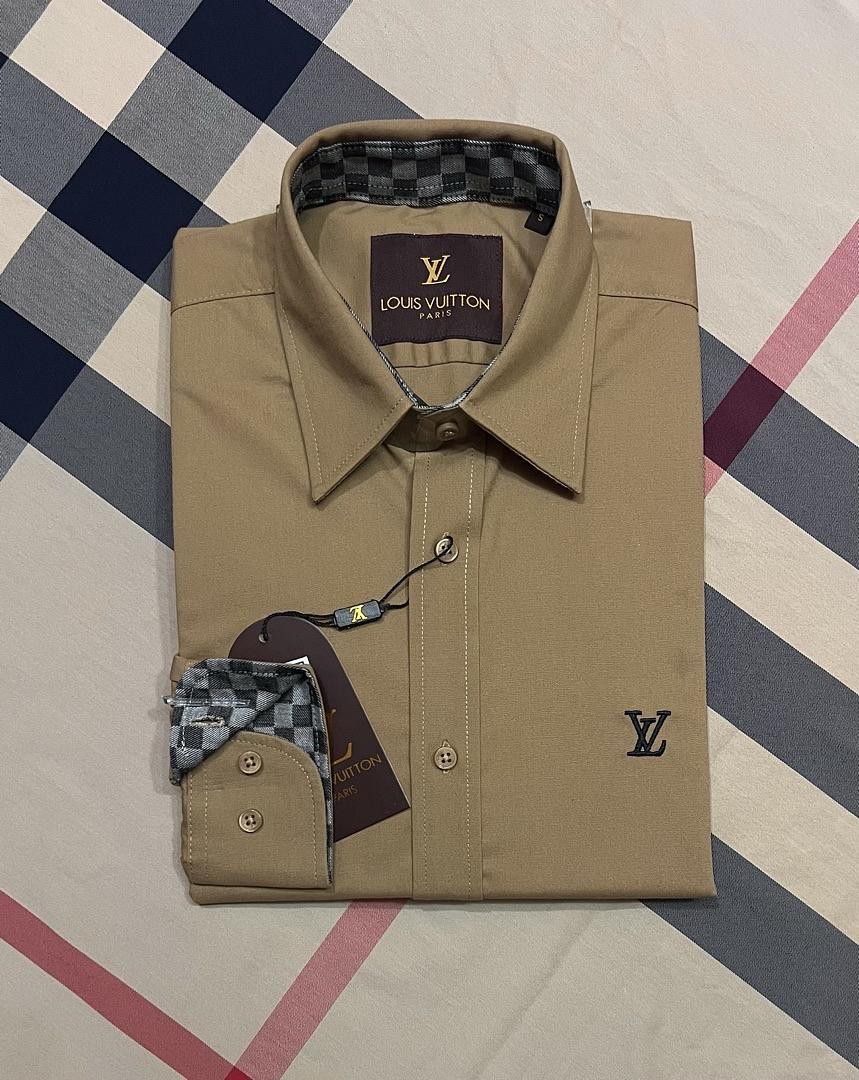 Picture of LV Solid Shirt 23 Biscuit