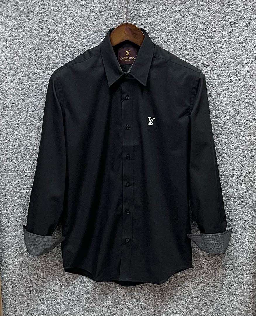 Picture of LV Solid Shirt Black Oxford