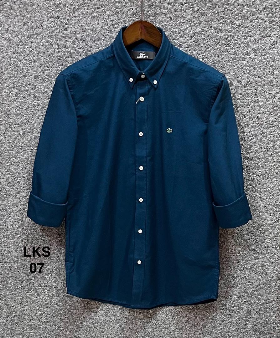 Picture of Lacoste Solid Shirt 07 Petrol Deep