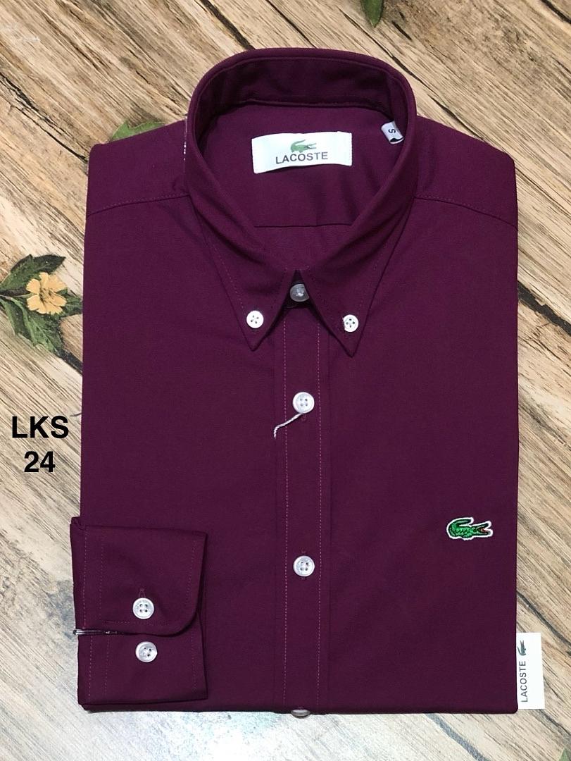 Picture of Lacoste Solid Shirt 24 Stretch Maroon